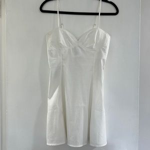 NWT White Gingham Mini Dress, Coastal Cowgirl Dress